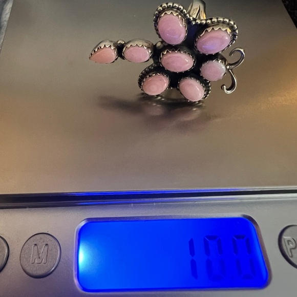 ❤️ Queen Pink Conch 925 Dragonfly Navajo Southwestern Size 9 Ring 10gm - Picture 6 of 10